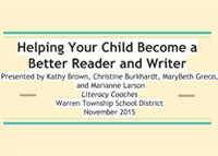 Helping Your Child Become a Better Reader and Writer