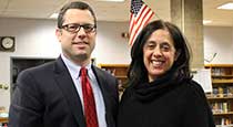 Board members in the library