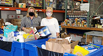 People at the food bank.