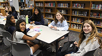 Students in groups.