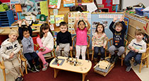 Pre-K students in class.