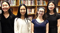 Students in a library