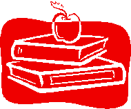 Books with an apple on top