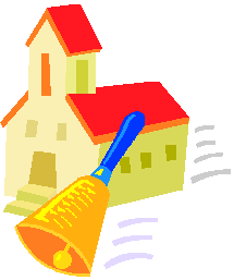 A school house with a bell