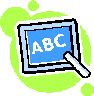 A chalk board with ABC