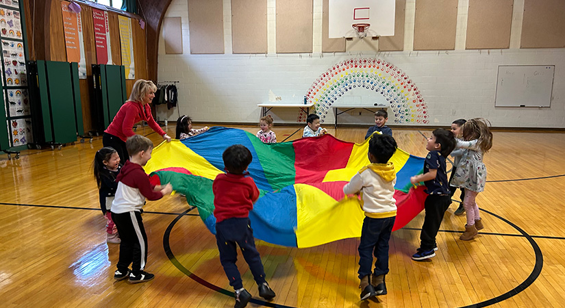 Students at preschool.